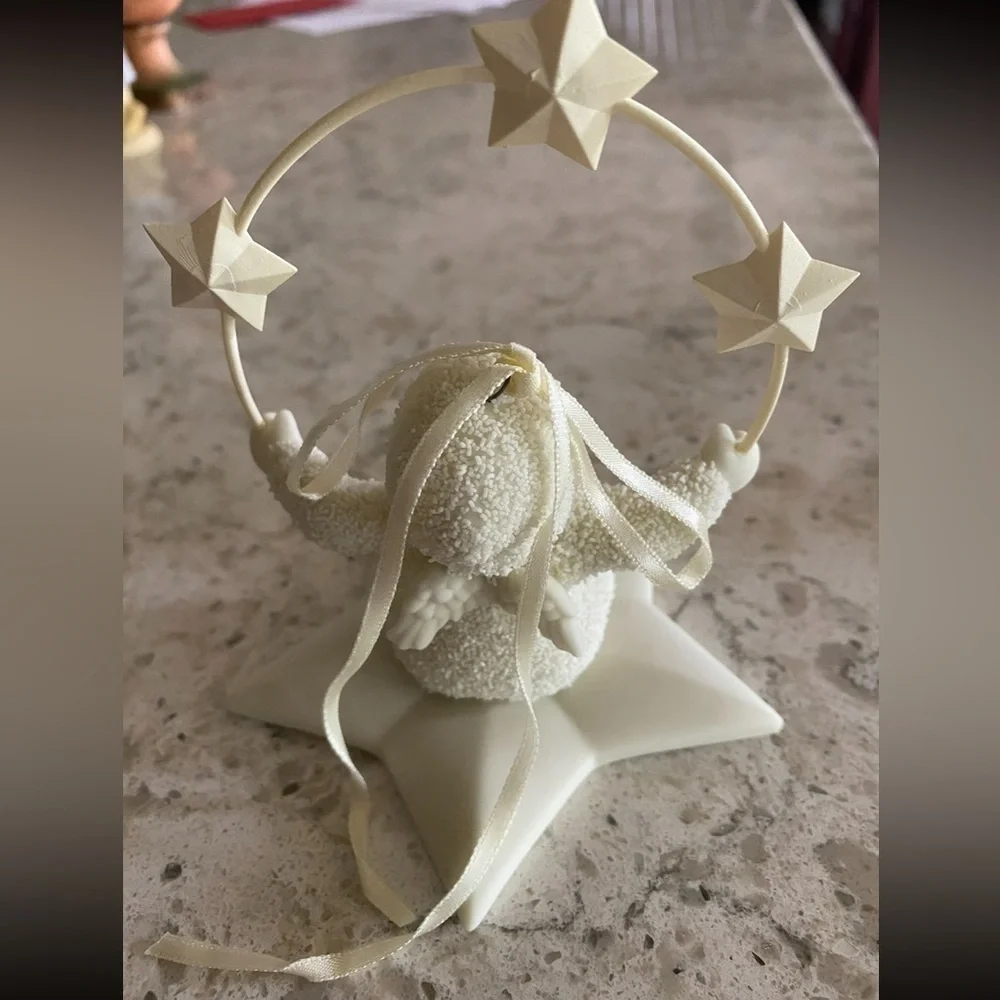 DEPT. 56~OFFERING~2 VINTAGE~SNOW BABIES ORNAMENTS~HAS RIBBON & READY TO HANG~G14